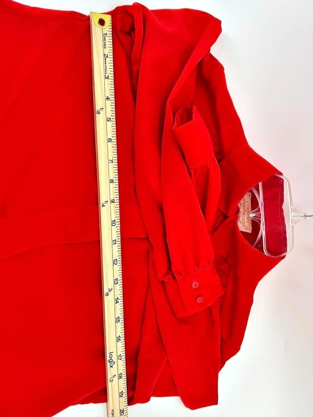 Vintage Pendleton Country Sophisticates Red Blouse 6 Office Siren Secretarycore - Picture 8 of 9